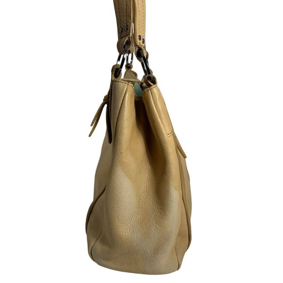 Vintage ROLFS Cognac Leather Shoulder Bag Three Compartments + Pockets - Picture 2 of 13